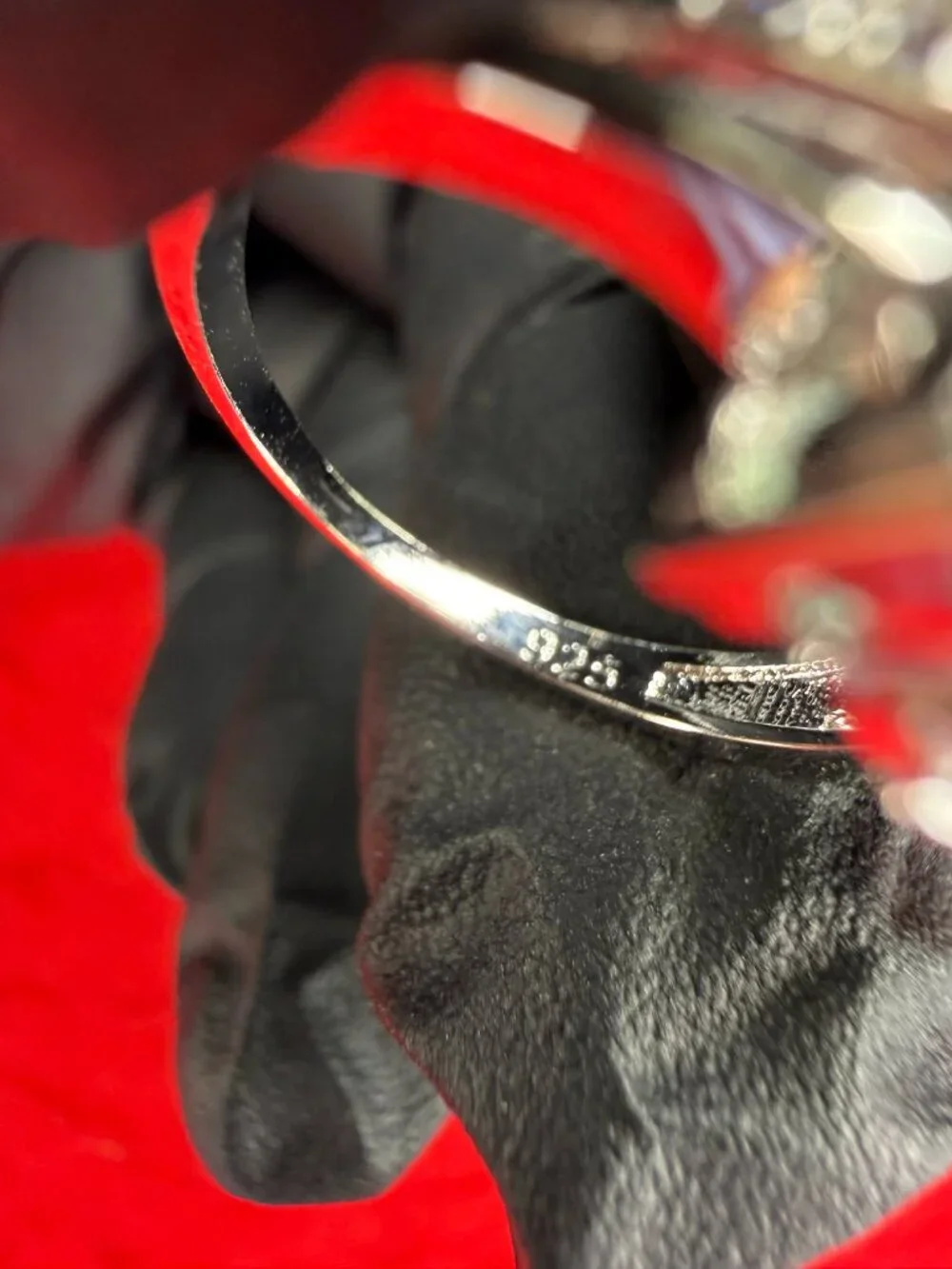Sterling Silver CZ Dual Hearts Ring, Size 6.5